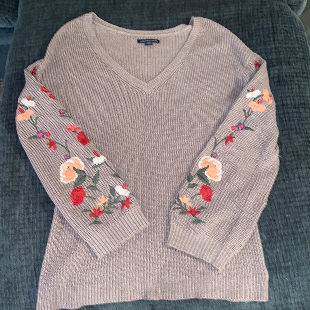 American Eagle Flower Sweater